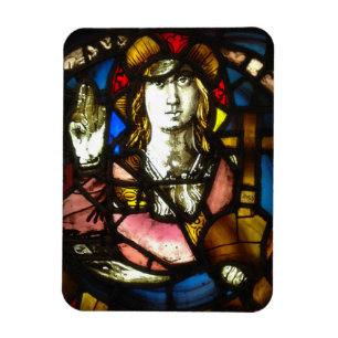 Saint George the Dragon Slayer in Stained Glass Magnet