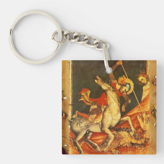 Saint George's Battle with the Dragon Key Ring (Front)