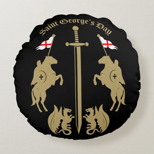 Saint George's Day Round Cushion (Front)