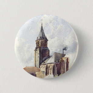 Saint Germain des Pres Church Paris 6 Cm Round Badge