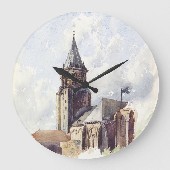 Saint Germain des Pres Church Paris Large Clock (Front)