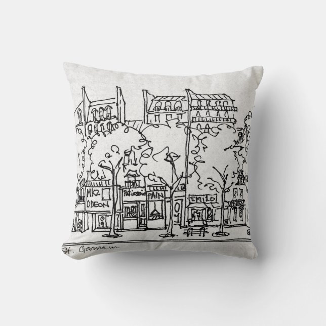 Saint-Germain-des-Pres | Paris, France Cushion (Front)