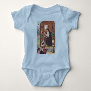 Saint Gertrude of Helfta by Simon Bening Baby Bodysuit