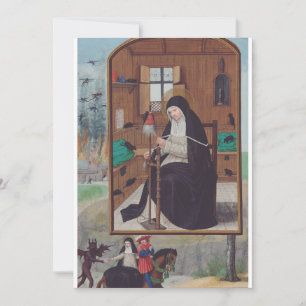 Saint Gertrude of Helfta by Simon Bening Invitation