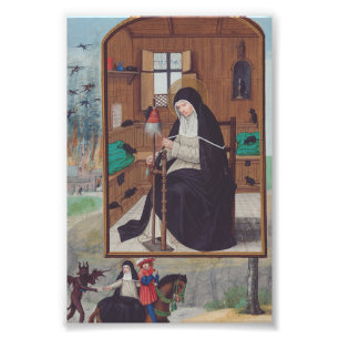 Saint Gertrude of Helfta by Simon Bening Photo Print