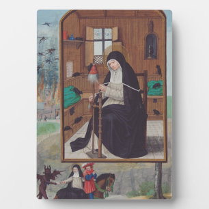 Saint Gertrude of Helfta by Simon Bening Plaque