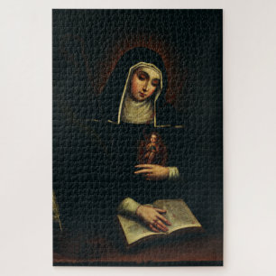 Saint Gertrude the Great German Benedictine Jigsaw Puzzle