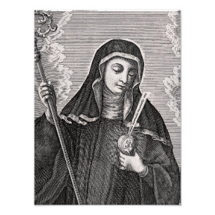 Saint Gertrude the Great German Benedictine mystic Photo Print