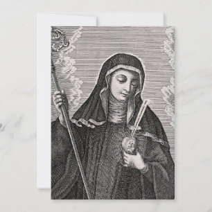 Saint Gertrude the Great German Benedictine mystic Thank You Card
