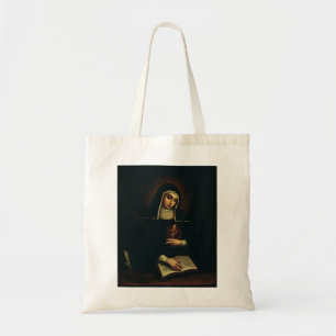 Saint Gertrude the Great German Benedictine Tote Bag