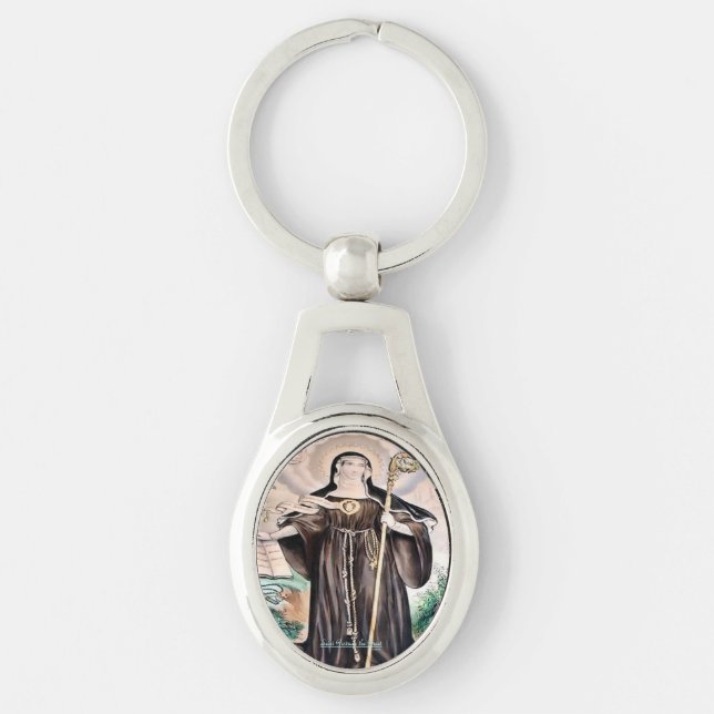 Saint Gertrude the Great Key Ring (Front)