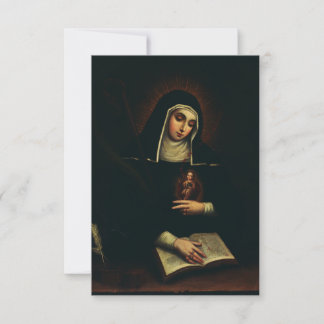 Saint Gertrude The Great Mystic Prayer Card