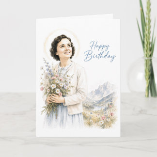 Saint Gianna Molla Catholic Birthday Card