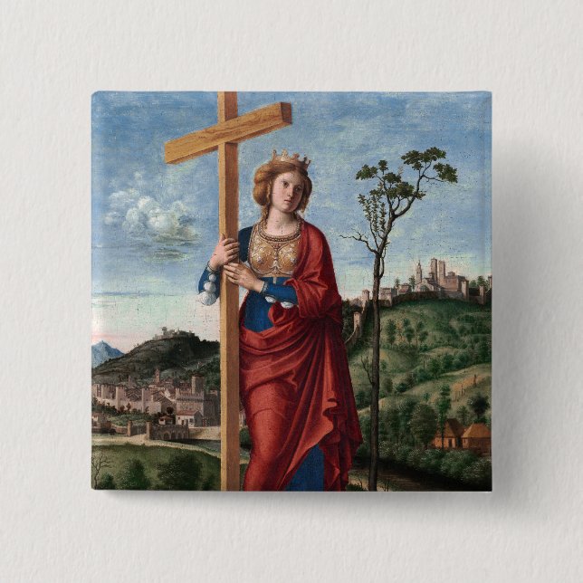 Saint Helena by Cima da Conegliano 15 Cm Square Badge (Front)
