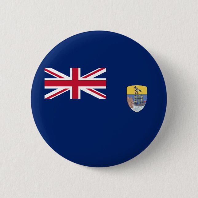 Saint Helena Flag 6 Cm Round Badge (Front)