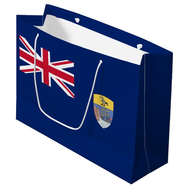 Saint Helena Flag Large Gift Bag (Front Angled)