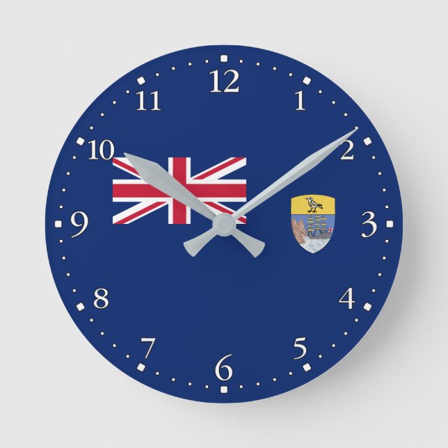 Saint Helena Flag Round Clock (Front)