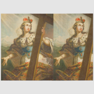 Saint Helena of Constantinople with cross Tissue Paper