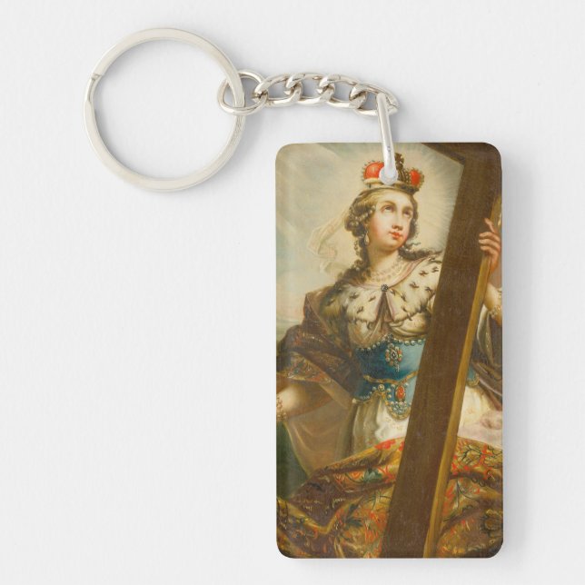 Saint Helena with the True Cross Sacred Art Key Ring (Front)