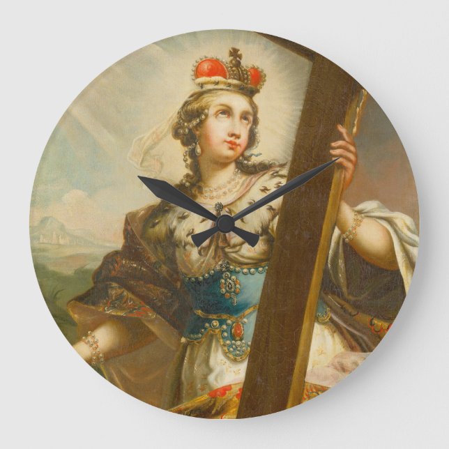Saint Helena with the True Cross Sacred Art Large Clock (Front)