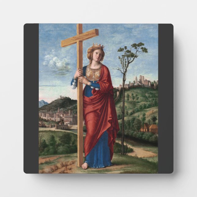Saint Helena with the True Cross Sacred Art Plaque (Front)