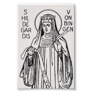 Saint Hildegard of Bingen Benedictine abbess Photo Print