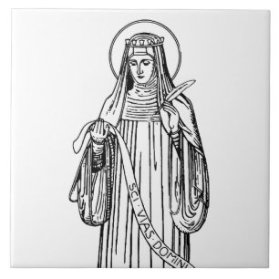 Saint Hildegard of Bingen Doctor of the Church Ceramic Tile