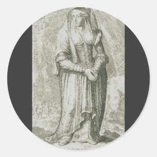 Saint Hildegard of Bingen Mediaeval Mystic Classic Round Sticker