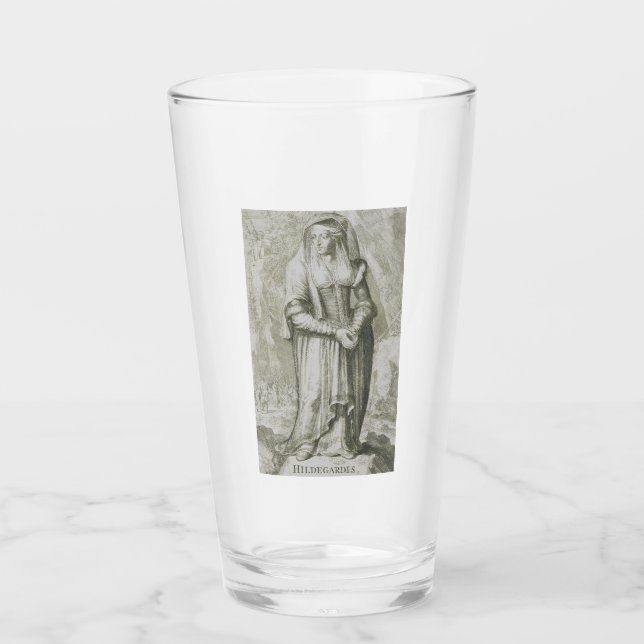 Saint Hildegard of Bingen Mediaeval Mystic Glass (Front)