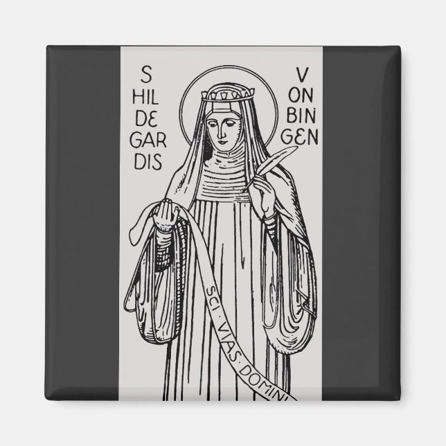 Saint Hildegard of Bingen Mediaeval Mystic Magnet (Front)