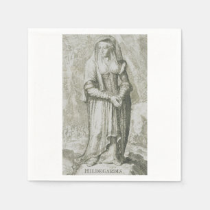 Saint Hildegard of Bingen Mediaeval Mystic Napkin