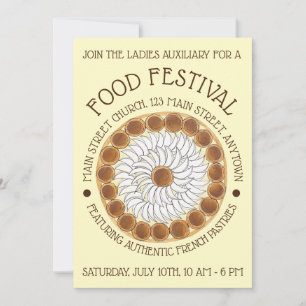 Saint Honoré Cake French Patisserie Pastry Invitation