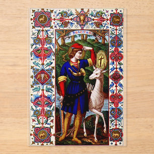 Saint Hubert of Liege with the stag  Acrylic Invitations