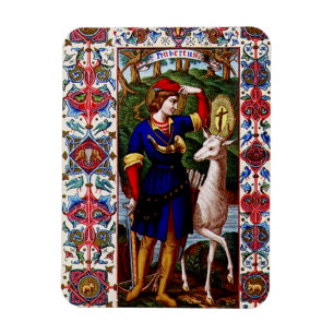 Saint Hubert of Liege with the stag Magnet