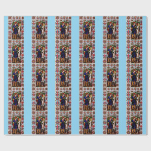 Saint Hubert of Liege with the stag Wrapping Paper
