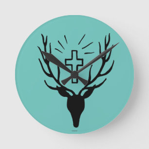 Saint Hubert's Stag Round Clock