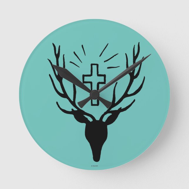 Saint Hubert's Stag Round Clock (Front)
