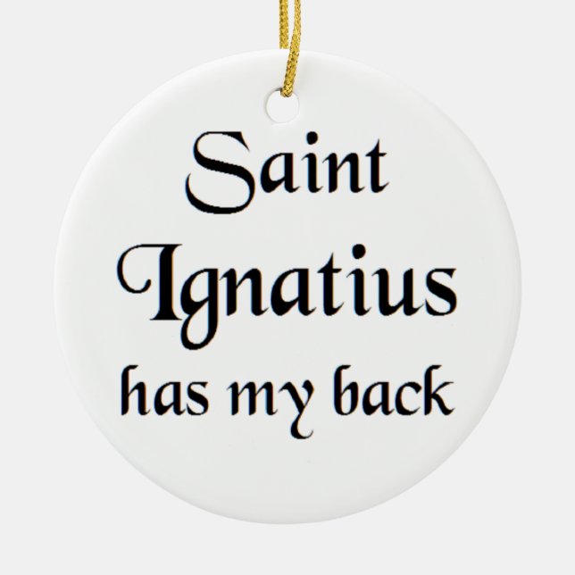 saint ignatius coffee mug ceramic ornament (Front)