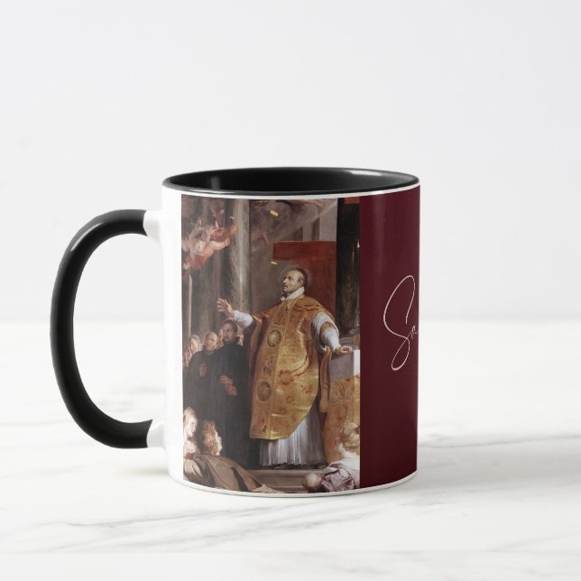 Saint Ignatius Loyola, Catholic Coffee Mugs (Left)