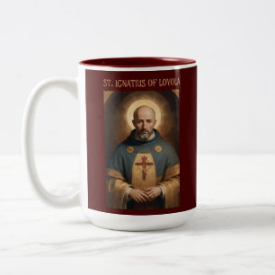Saint Ignatius Loyola Catholic Jesuit Two-Tone Coffee Mug