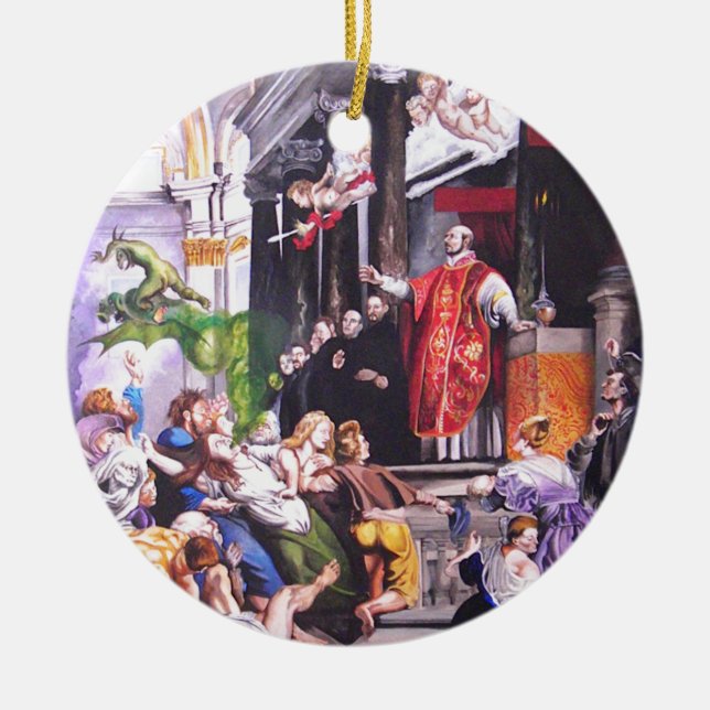 Saint Ignatius Loyola Ceramic Tree Decoration (Front)