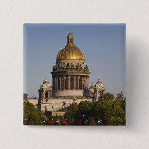 Saint Isaac Cathedral, from the Neva River 15 Cm Square Badge