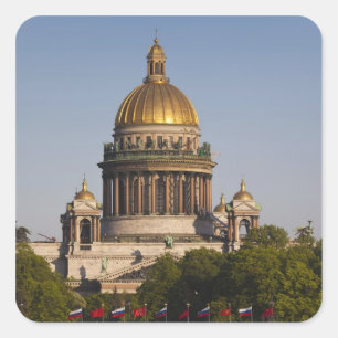 Saint Isaac Cathedral, from the Neva River Square Sticker