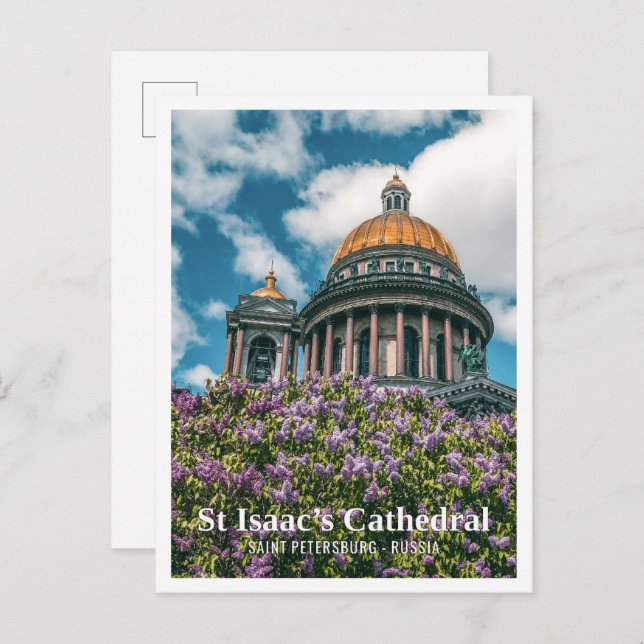 Saint Isaac's Cathedral Saint Petersburg Russia Postcard (Front/Back)