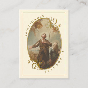 Saint Isidore the Farmer Laborer Religious Prayer Place Card