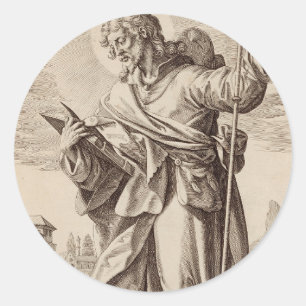 Saint James the Great one of Twelve Apostles Classic Round Sticker