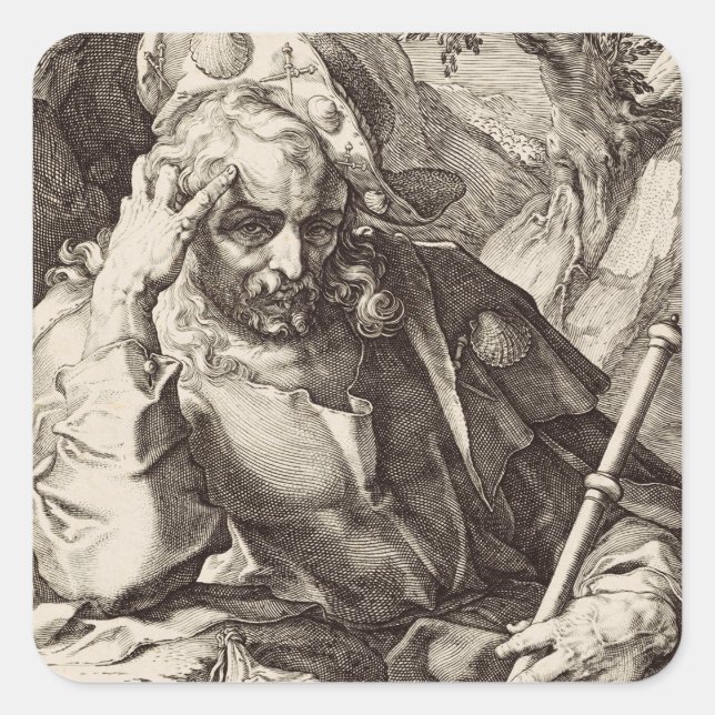 Saint James the Great the Apostle Square Sticker (Front)