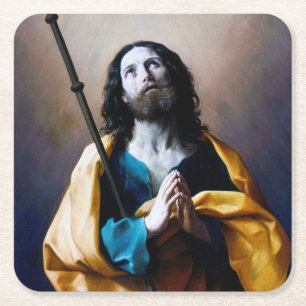 Saint James the Greater, Guido Reni Square Paper Coaster