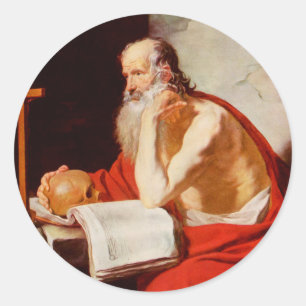 Saint Jerome Classic Round Sticker