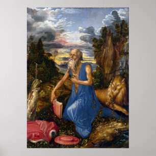 Saint Jerome in the Wilderness by Durer Poster